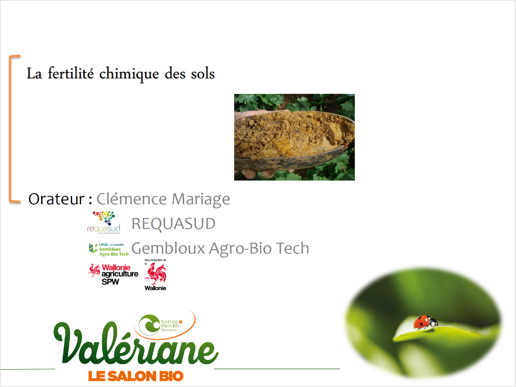 La fertilité chimique des sols